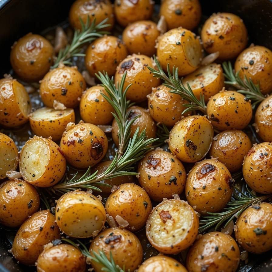 Crispy Roasted Baby Potatoes (GF, VG)