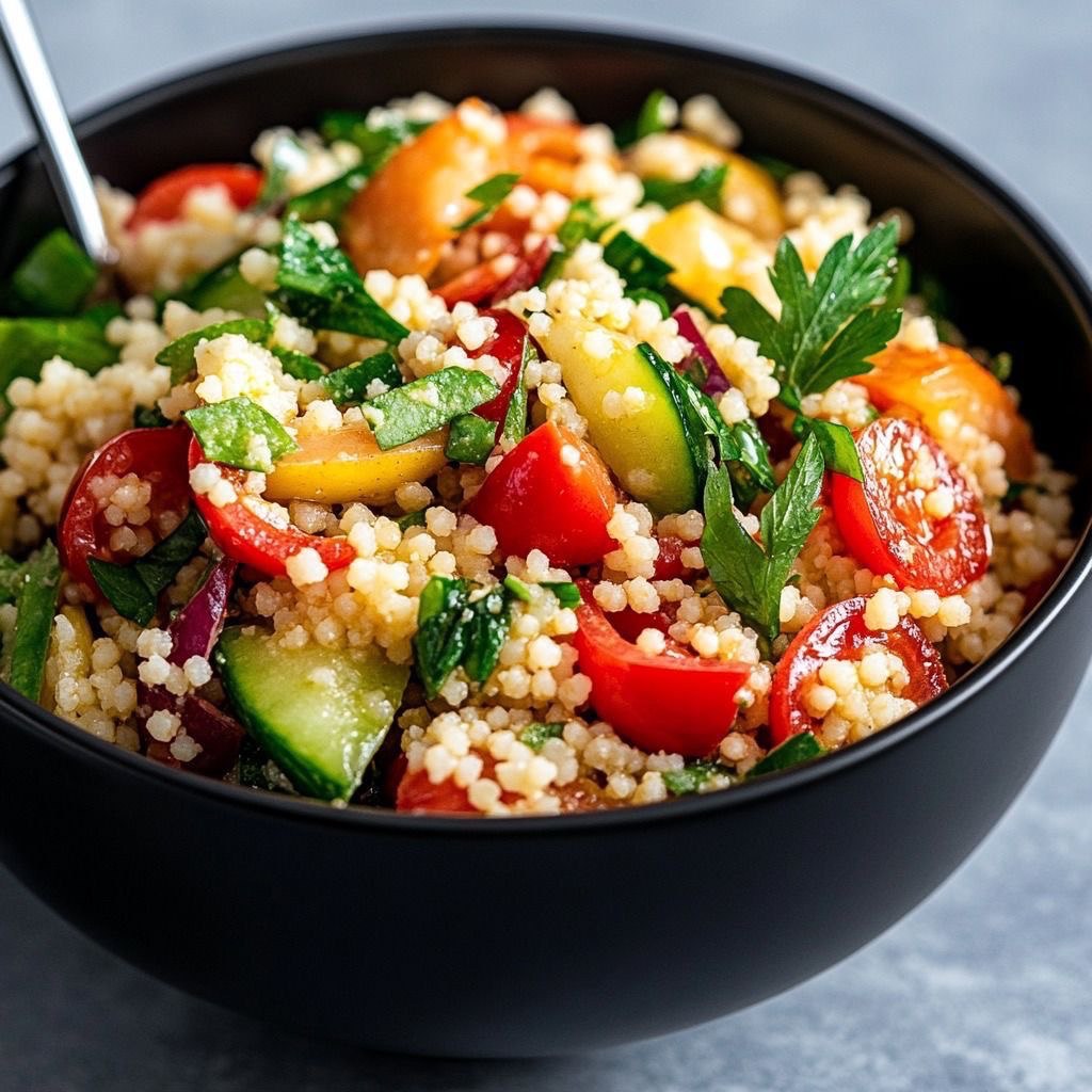 Italian Couscous Salad (Vegan) (Italian)