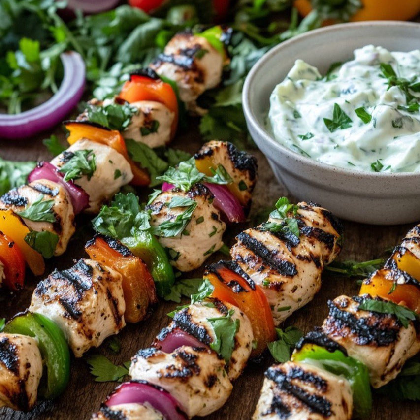 Chicken Souvlaki Skewers (Greek / Mediterranean)
