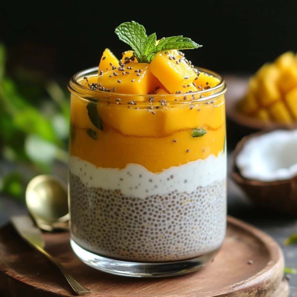 Coconut Mango Chia Cups (GF, V, DF)