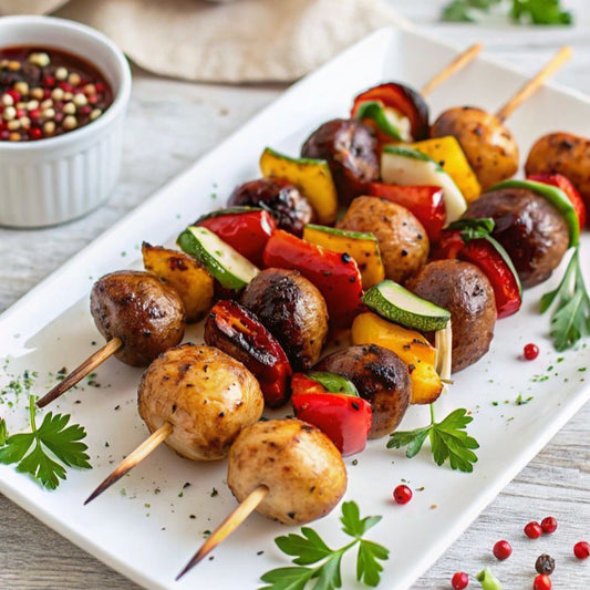 Roasted Vegetable Skewers (Vegan) (Greek / Mediterranean)