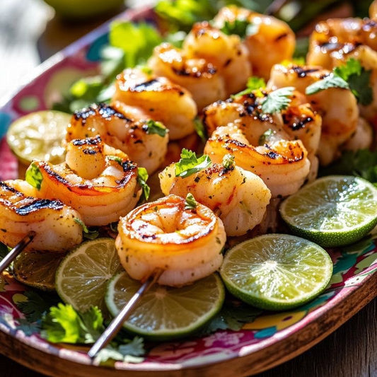 Shrimp Skewers with Garlic-Lime Marinade (GF)