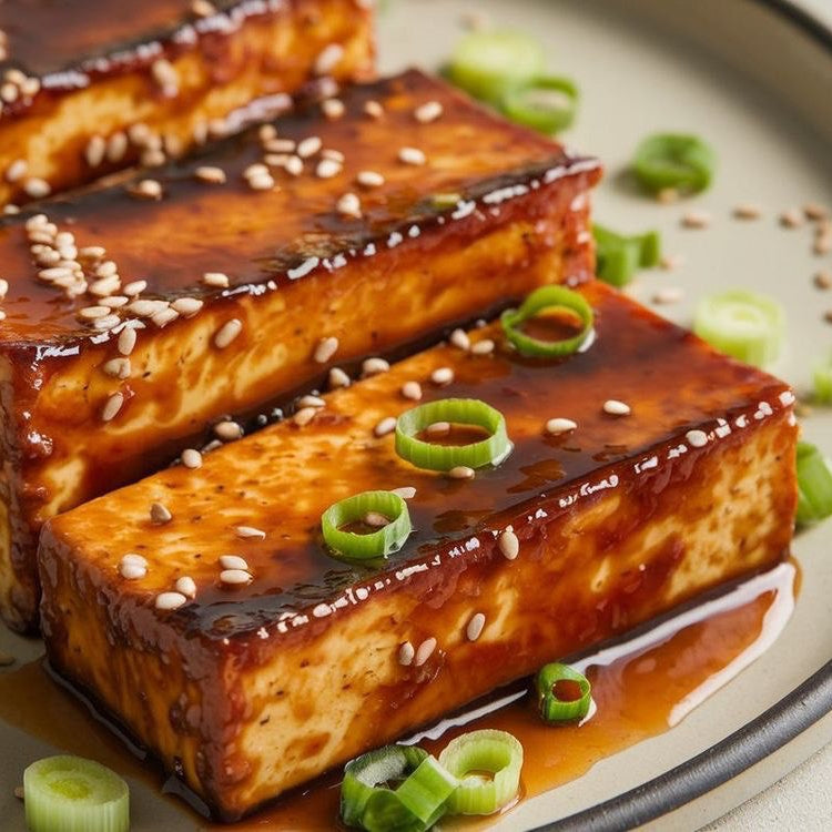 Tofu Steaks with Teriyaki Glaze (GF)