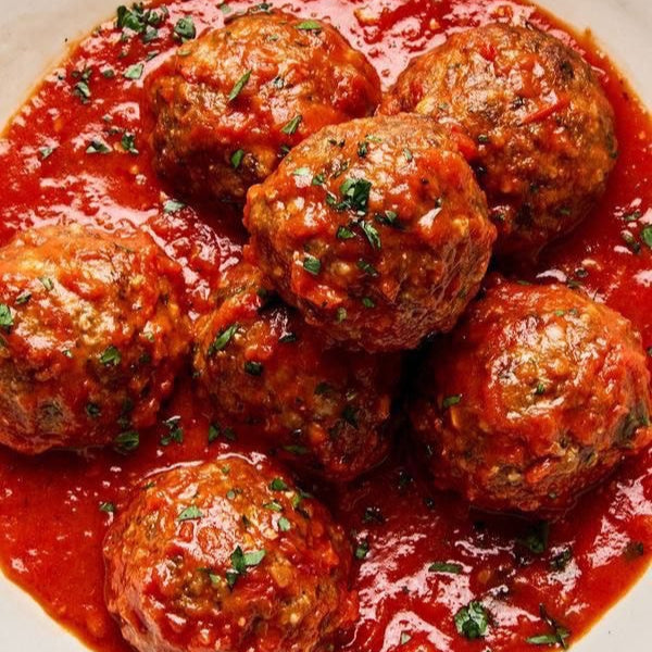 Mushroom & Walnut balls with Tomato Sauce (Vegan)