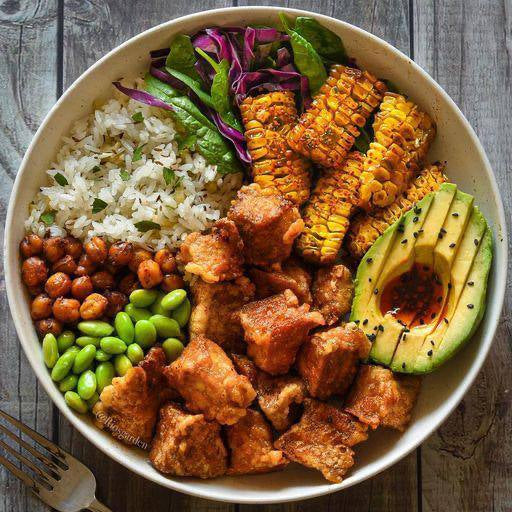 Crusted Tofu Bowl (Vegan)
